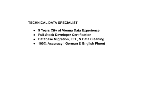 do technical data entry, database migration, and bilingual admin